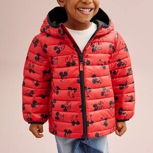 Disney Mickey Mouse Red Puffer Jacket